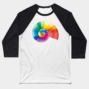 Rainbow Ammonite Baseball T-Shirt